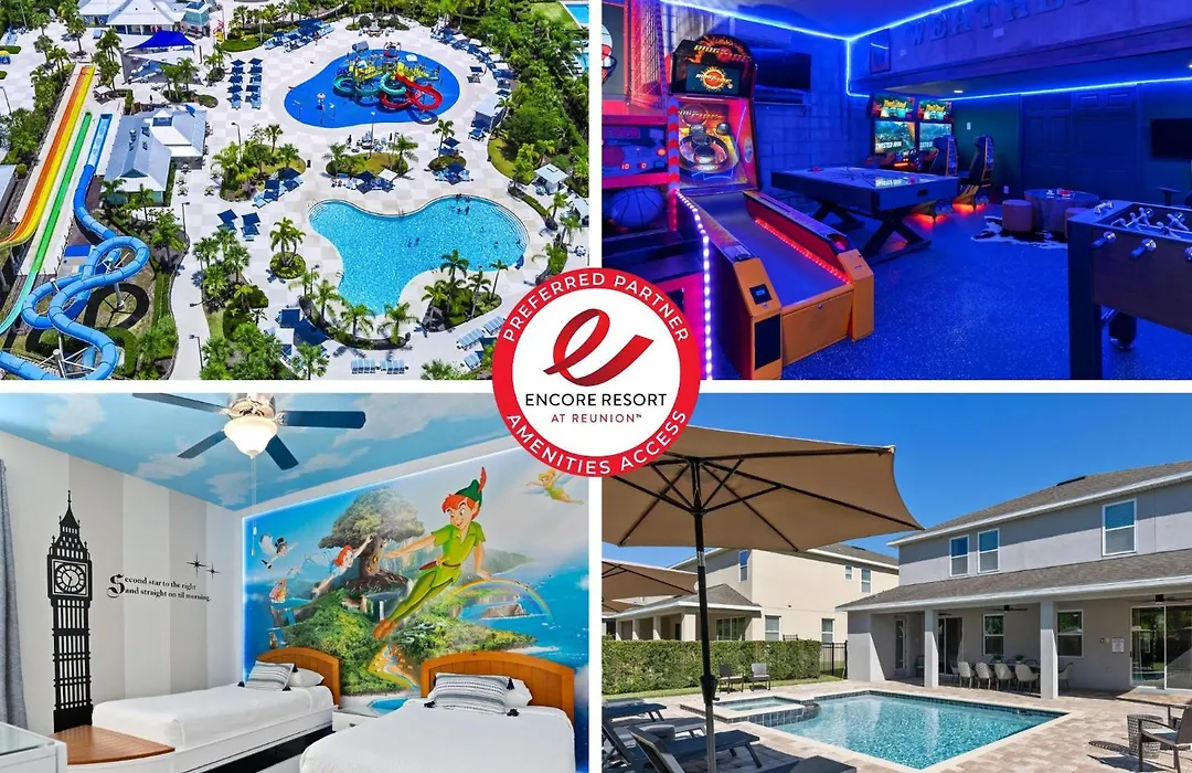 Beautiful Home With Private Pool, Media & Game Room Near Disney With Waterpark And Resort Access At Encore Resorts Reunion - 210Cl-1