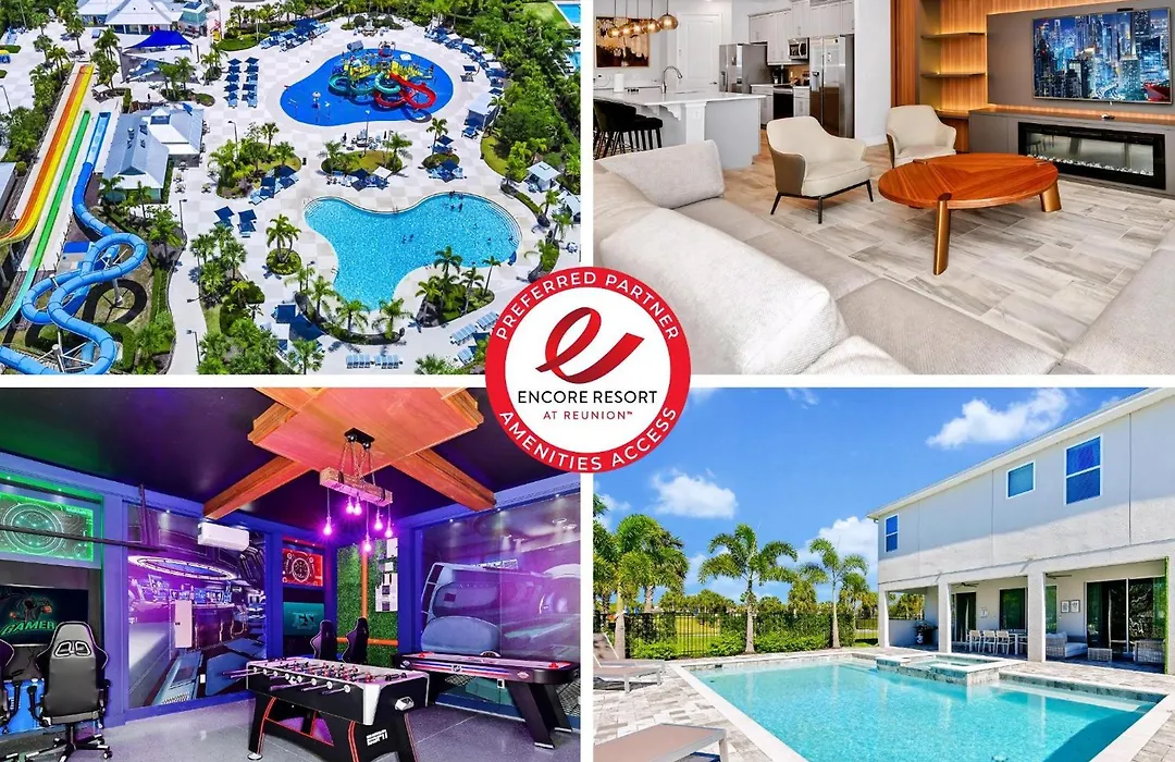 Elite Home Near Disney With Theater Room, Game Room And Private Pool With Water Park Access At Encore Resorts Reunion - 200Au-1