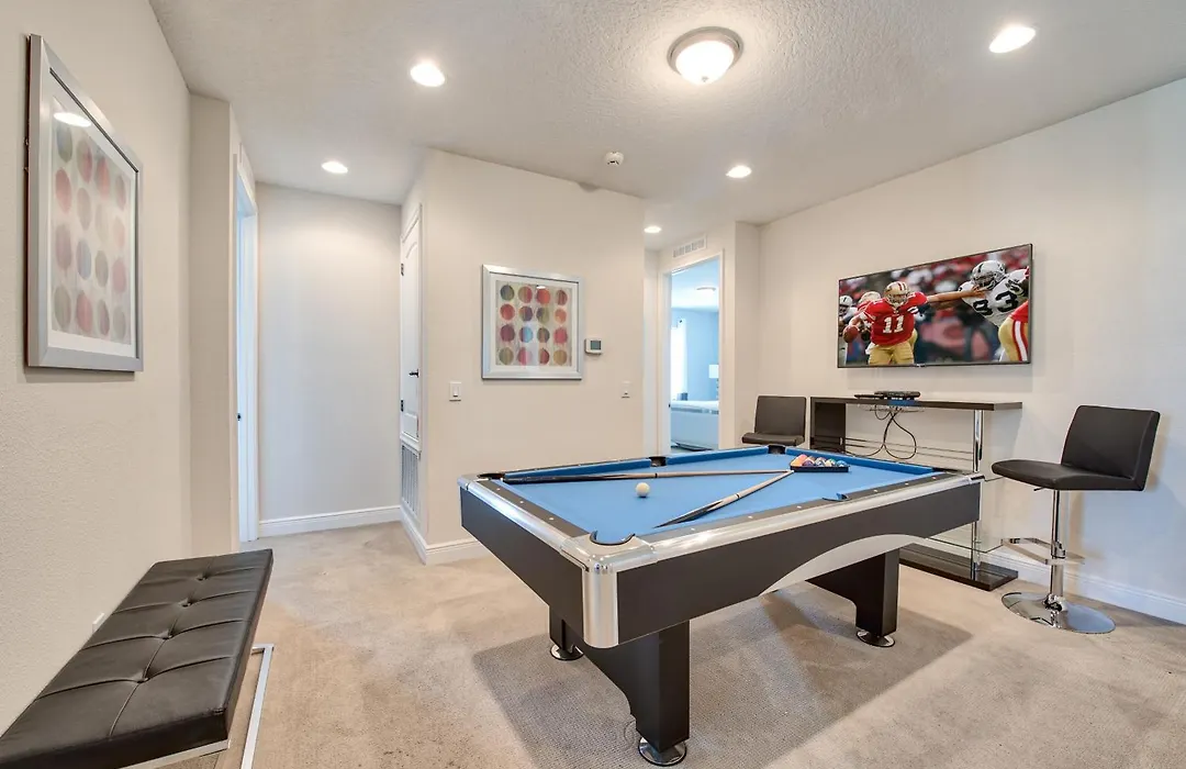 Stylish Home With Private Pool, Media Room, Pool Table, Waterpark & Resort Access Near Disney At Encore Resort - 7601Mc-1