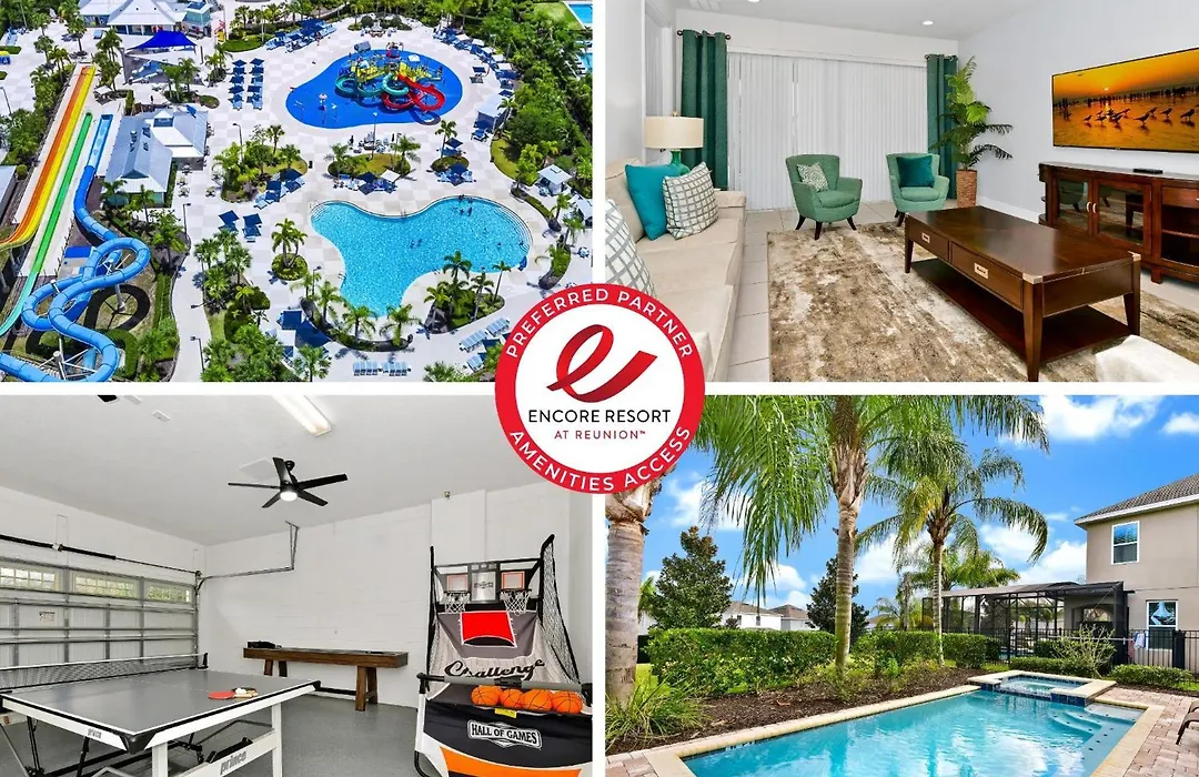 Vibrant Home Near Disney With Private Pool, Game Room And Waterpark & Resort Access At Encore Resorts Reunion - 7572Mr-1