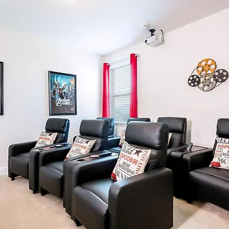 Stylish Home With Private Pool, Media Room, Pool Table, Waterpark & Resort Access Near Disney At Encore Resort - 7601Mc-2