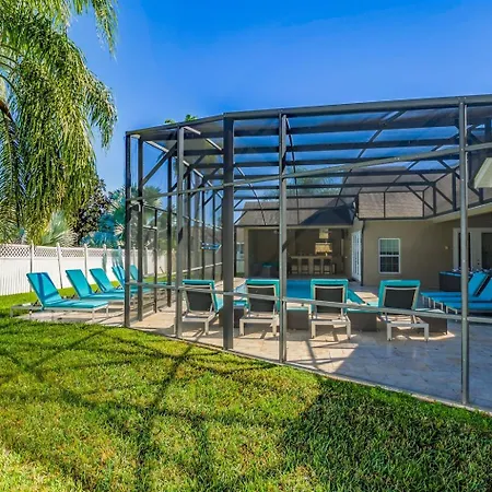 Luxury Mansion Pool Hot Tub Theater Outdoor Kitchen Bbq Gm Rm 2 Miles Disney-3