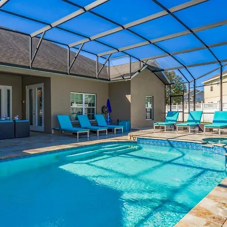 Luxury Mansion Pool Hot Tub Theater Outdoor Kitchen Bbq Gm Rm 2 Miles Disney-2