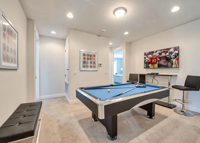Stylish Home With Private Pool, Media Room, Pool Table, Waterpark & Resort Access Near Disney At Encore Resort - 7601Mc Kissimmee admite animales